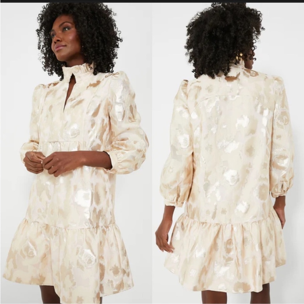 Tuckernuck Palmerston Mini Dress-Champagne/Gold Size XL Wedding Prom‎ Formal